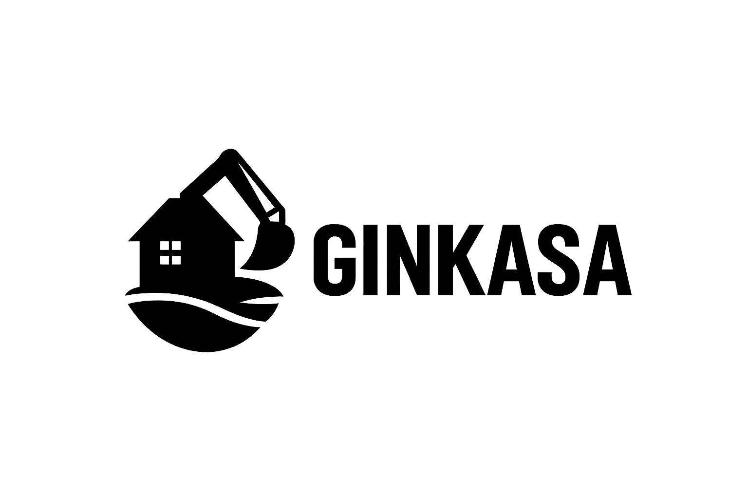 Ginkasa juodas logotipas